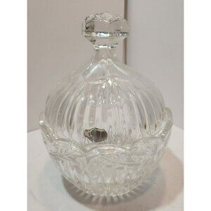 Vtg Bleikristall Lead Crystal Candy/Nut Dish w/Lid Made in Germany 8.5" Tall